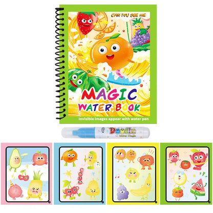 1PC Magic Coloring Books with Refillable Water Pen Reusable Water Drawing Books for Children Birthday Christmas New Year Gifts