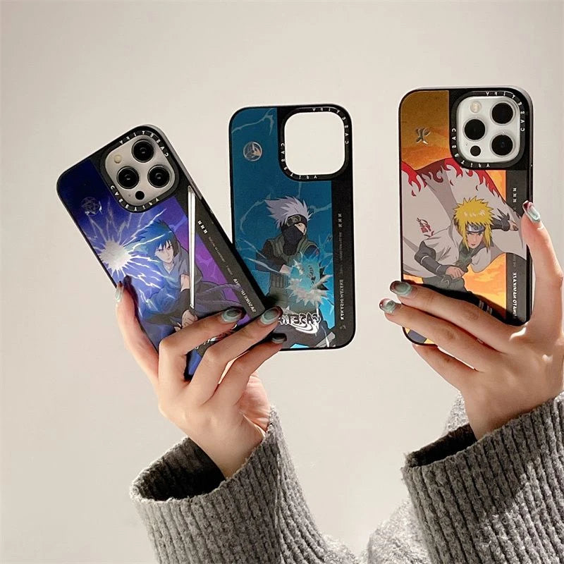 Naruto Anime MagSafe Phone Case for iPhone 15 14 13 12 Promax Mirror Shockproof Fashions Silicone Protective Cover Magnet Case