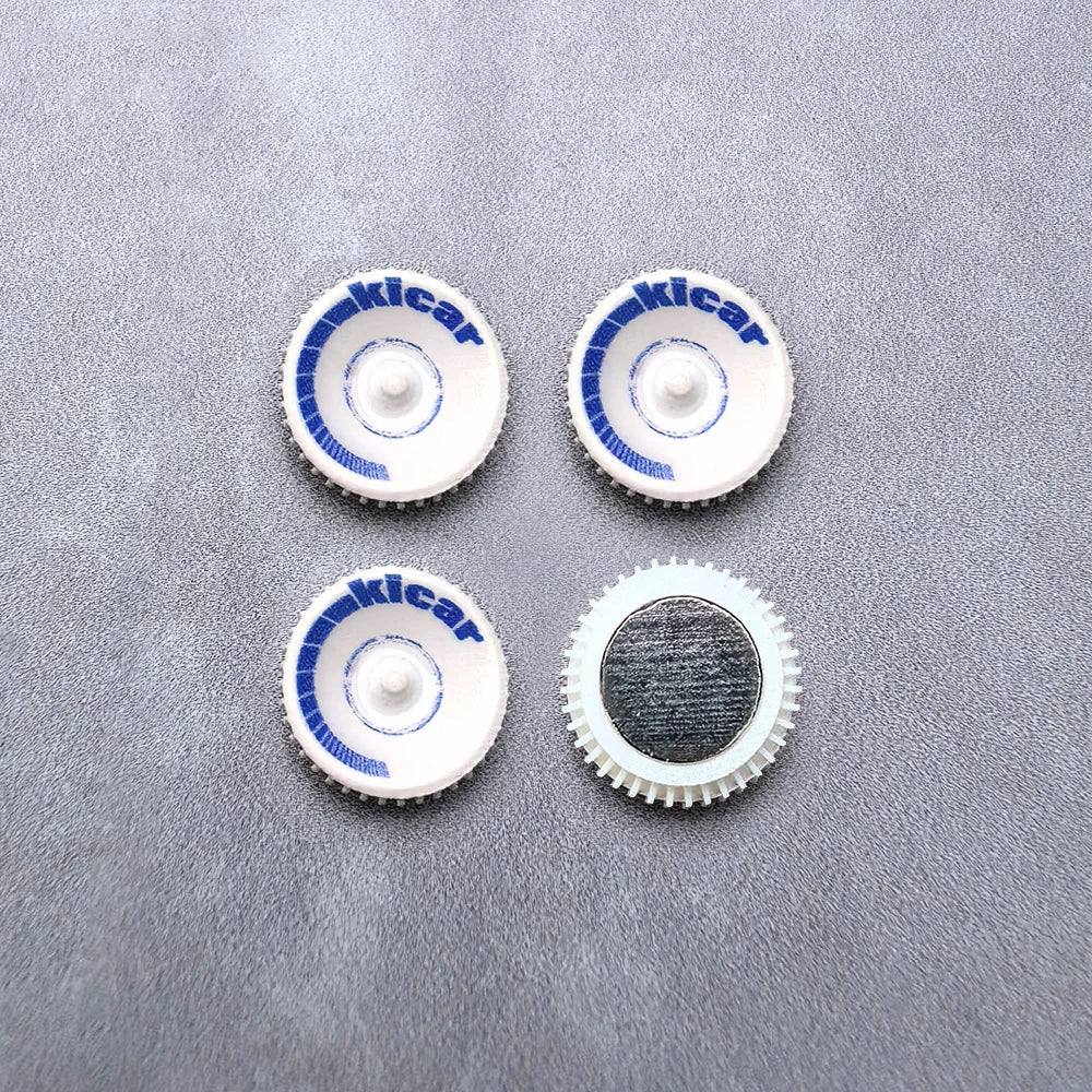 Kicarmod 1/64 10.5mm Alloy Model Wheels with Magnetic Hub Caps-with Rubber Tires for Tomica Custom Diecast Cars