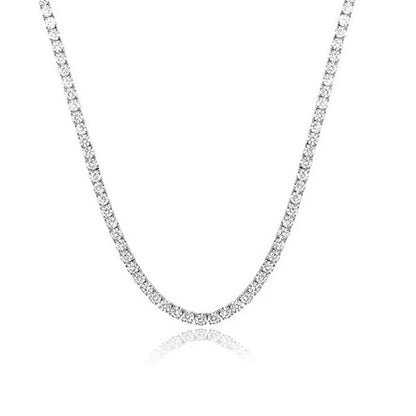 SY Brand Jewelry 925 Sterling Silver Chain Tennis Necklace Gemstones Women Men Luxury Necklaces Rhodium Plated S925 Jewelry