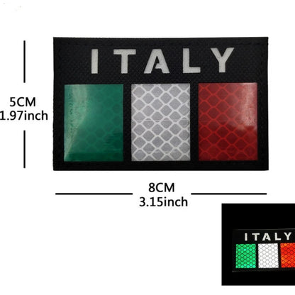 Italy Infrared IR Reflective Patch Italian Italia Sicily Sardinia Sicilia Flag Applique Badge Tactical Armband ITA GIS