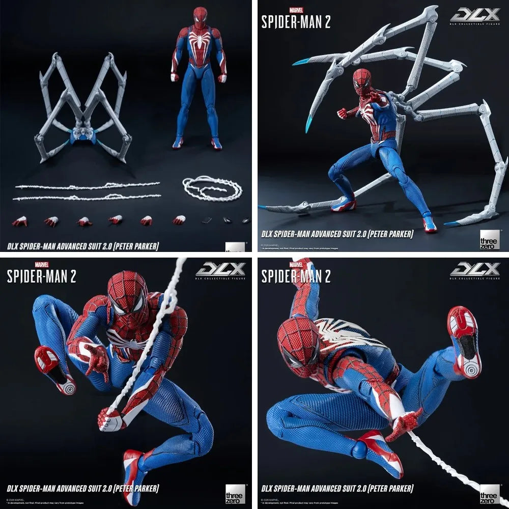 Pre-Order Threezero DLX Spider-Man Advanced Suit 2.0 1/12 Scale Articulated Figure - Marvel Recommended, Advanced Joints