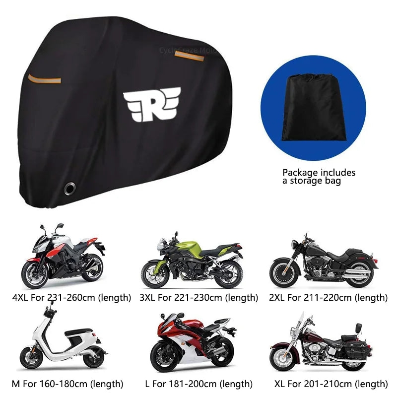 Motorcycle Cover Waterproof Outdoor Scooter UV Protector Dust Rain Cover For Royal Enfield Bullet/Meteor/Classic 350 500