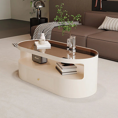 European Minimalist Coffee Table Hidden Storage Trendy Modern Luxury Coffee Table Living Room Beauty Table De Salon Furniture
