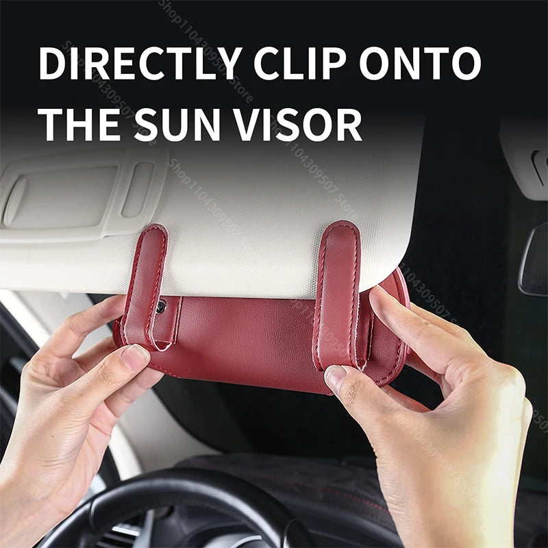 For Porsche Macan Cayenne Panamera Car Sunglasses Holder Car Glasses Clip Glasses Case Car Interior Accessories