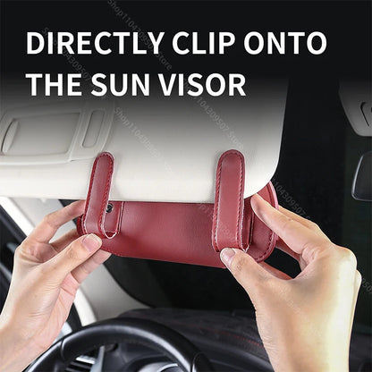 For Porsche Macan Cayenne Panamera Car Sunglasses Holder Car Glasses Clip Glasses Case Car Interior Accessories
