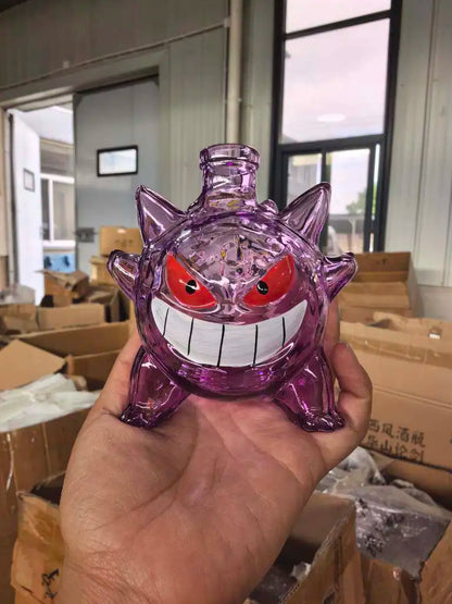 Empty Gengar Crown Royal Whiskey Glass Bottle Cup Portable Handheld Photography Prop Holiday Gift for Collectors