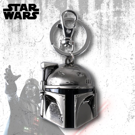 1PC Star Wars Officially Licensed Boba Fett Pewter Keyring Metal Keychain Figure Collectible Key Ring Bag Charm Wallet Backpack