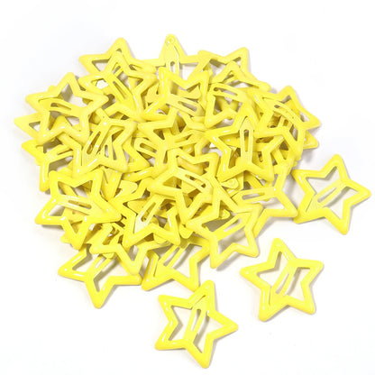 50pcs/lot Metal Colorful Kids BB Hair Clips Y2K Star Hair Clips For Broken Hair Clip Bangs Hair Clip Girls Y2K Style Hair Clips