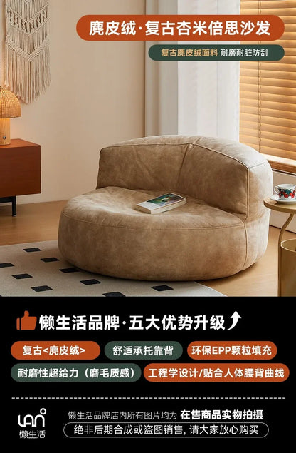 LSLeather Nordic Living Room Sofa Luxury Modern Cute Puff Couch Living Room Nordic Recliner Woonkamerbanken Living Room Furnitur