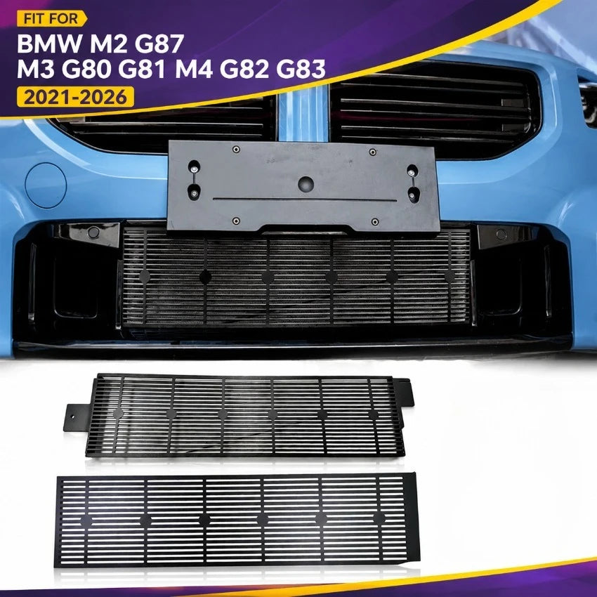 Car Front Bumper Radiator Grille Mesh Stone Guard Bug Screen for BMW M2 G87 M3 G80 G81 M4 G82 G83 2021-2026 Refit Accessories