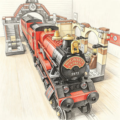 2026 New Classic Train Model Building Block Set DIY Assembly Model Adult Christmas Gift Creative Collectible Toy