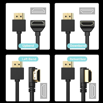 90 Degree HDMI 2.0 Cable - Graphene Enhanced for Space-Saving Installations | 4K, 3D & High Refresh Rate Aux Cable  Hdmi Cable