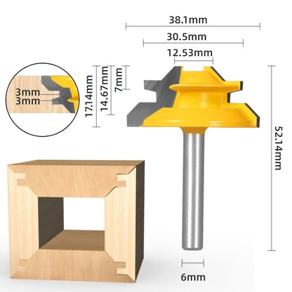 Carpentry tools paneling cutter, high-end 45-degree mortise and tenon milling cutter, profile cutter, right-angle cutter ...