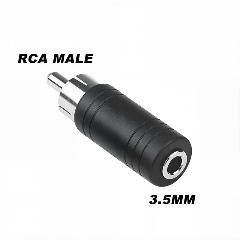 5Pcs Stereo 1/4" Male Plug to RCA Female Jack 6.35mm 3.5mm Audio Mono Adapter Connector Conversion Plug TS for Home KTV
