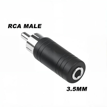 5Pcs Stereo 1/4" Male Plug to RCA Female Jack 6.35mm 3.5mm Audio Mono Adapter Connector Conversion Plug TS for Home KTV
