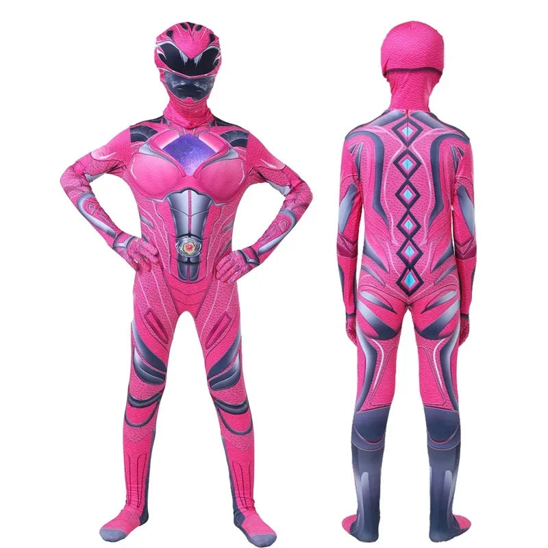 Rangers Costume  Power Mecha Five Beast Cosplay Anime  Halloween Costumes For dMask Carnival Party Jumpsuits