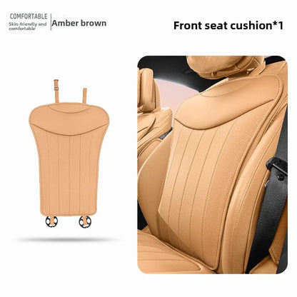 Luxury Sedan SUV Universal Nappa Leather Car Seat Cover Comfortable Memory Foam Perforated Leather Cushion Car Seat Protection