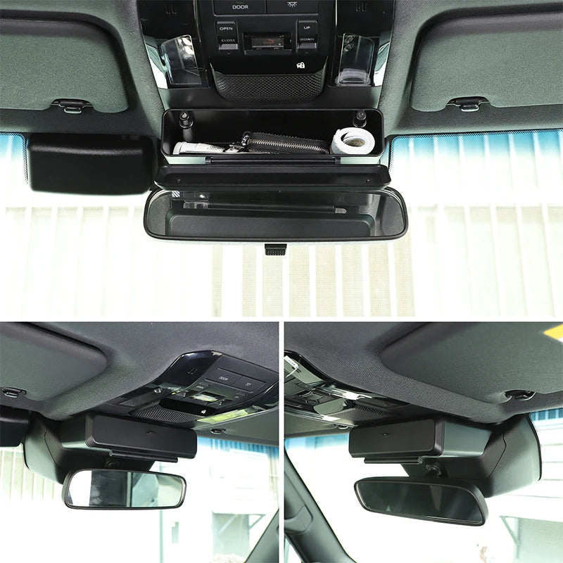 For Toyota Land Cruiser Prado 250 LC250 2024 2025 ABS Car Interior Rearview Mirror Multi-Function Storage Box Car Accessories