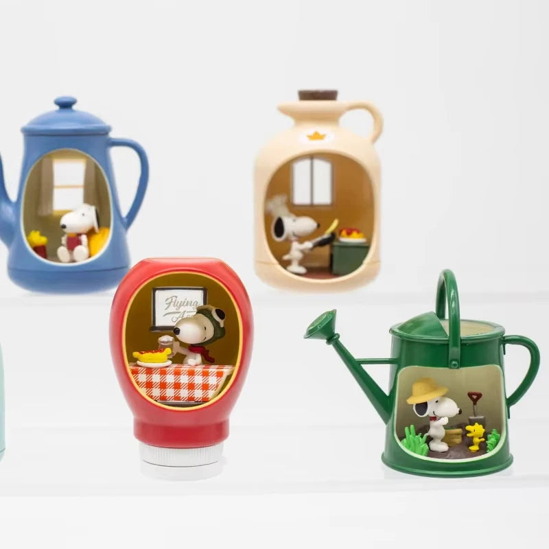 6pcs Anime Figure Dog Miniature Life Scene In Bottle Blind Box Cute Figurine Desktop Decoration Kids Toy Surprise Gift For Fans