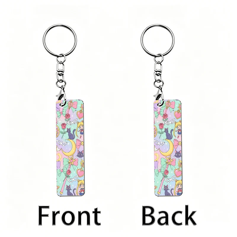 Sailor Moon Acrylic Keychain Backpack Anime Figures Two-dimensional Peripheral Keyring Pendant Decorative Ornament Keychains