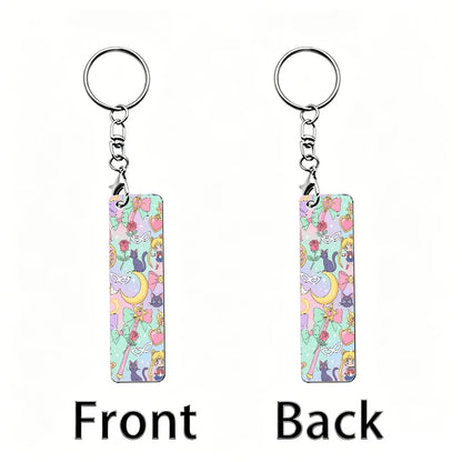 Sailor Moon Acrylic Keychain Backpack Anime Figures Two-dimensional Peripheral Keyring Pendant Decorative Ornament Keychains