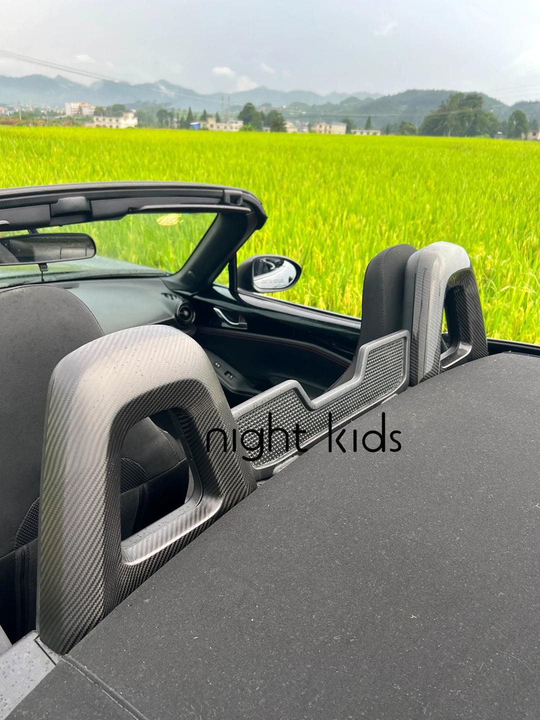 Night Kids for 2016-2023 Mazda MX5 ND Carbon Fiber Seatback Sticker MX5 ND1 ND2 Dry Carbon Fiber Interior