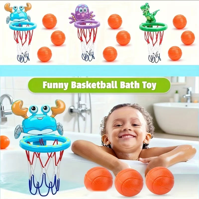 New Mini Cartoon Animal Basketball Set, Kids Bath Toys, Baby Shower Play Toys, Perfect Gift for Children