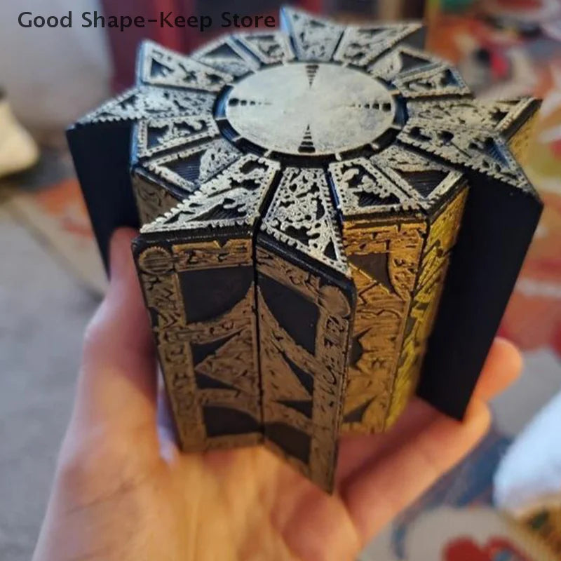 Hellraiser Puzzle Box with Moving Figures from the Film Series, Perfect Horror-Themed IQ & EQ Test Toy for Adults and Kids