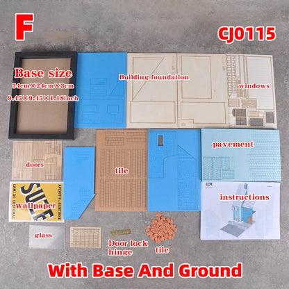 Assembly Architectural Model Sand Table Stone House Europeanizing Architecture Single Building Diorama Scale Model Kit 1/35