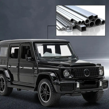 1/32 Alloy Trailer RV Truck Car Model Diecast Metal Recreational Off-road Vehicle Camper Car Model Sound and Light Kids Toy Gift
