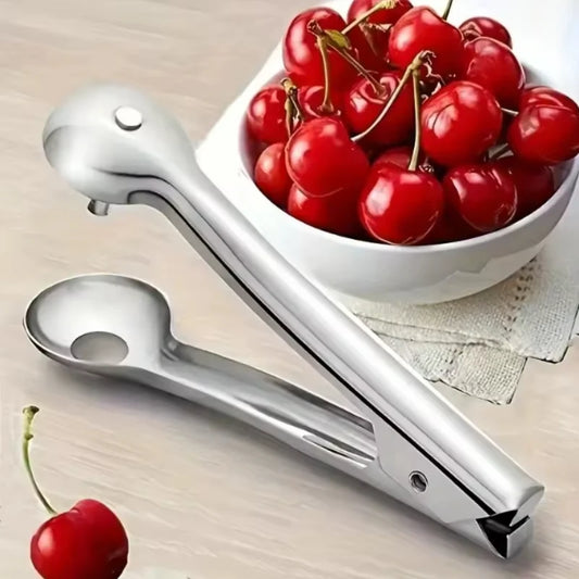 1PC Silvery Stainless Steel Red Date Cherry Corer Hawthorn Corer Household Cherry Cherry Seeder Kitchen Tool for Cutting Fruits