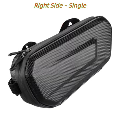 EVA Motorcycle Side Bag – Textured Carbon Look, Splash-Proof Universal Saddlebag for Most Bikes, Large Capacity Storage