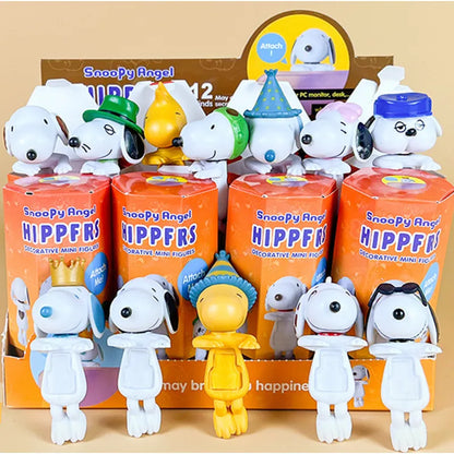 New Hipper Angel Snoopy blind box computer mobile phone decoration ornaments mini hand-made anime model children's birthday gift