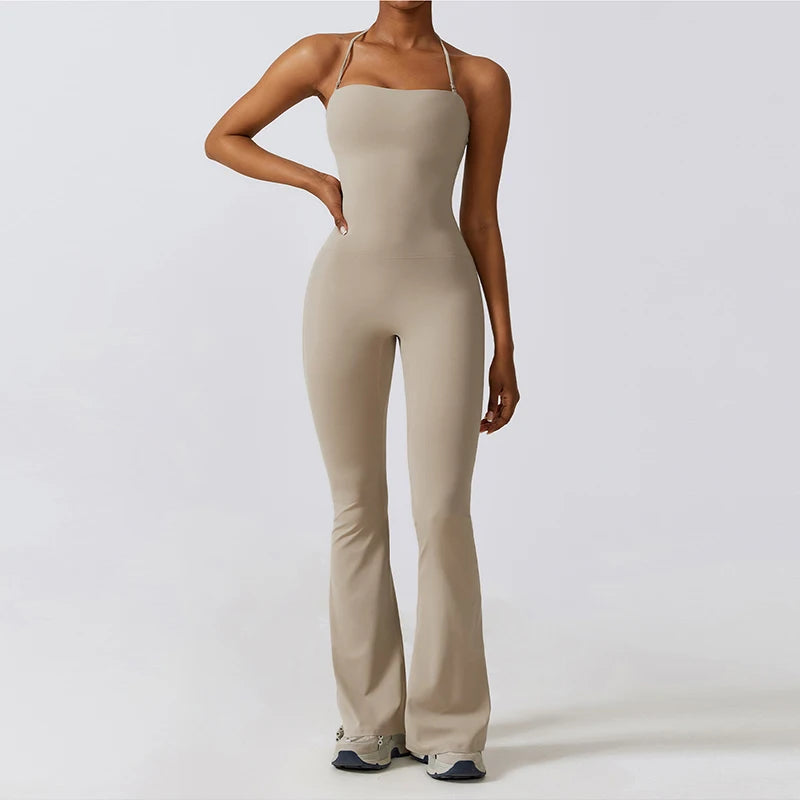 Summer Sleeveless Yoga Suit Gym Set Women Training Sportswear Fitness  Sports Jumpsuit Women Push up Workout Bodysuits Female
