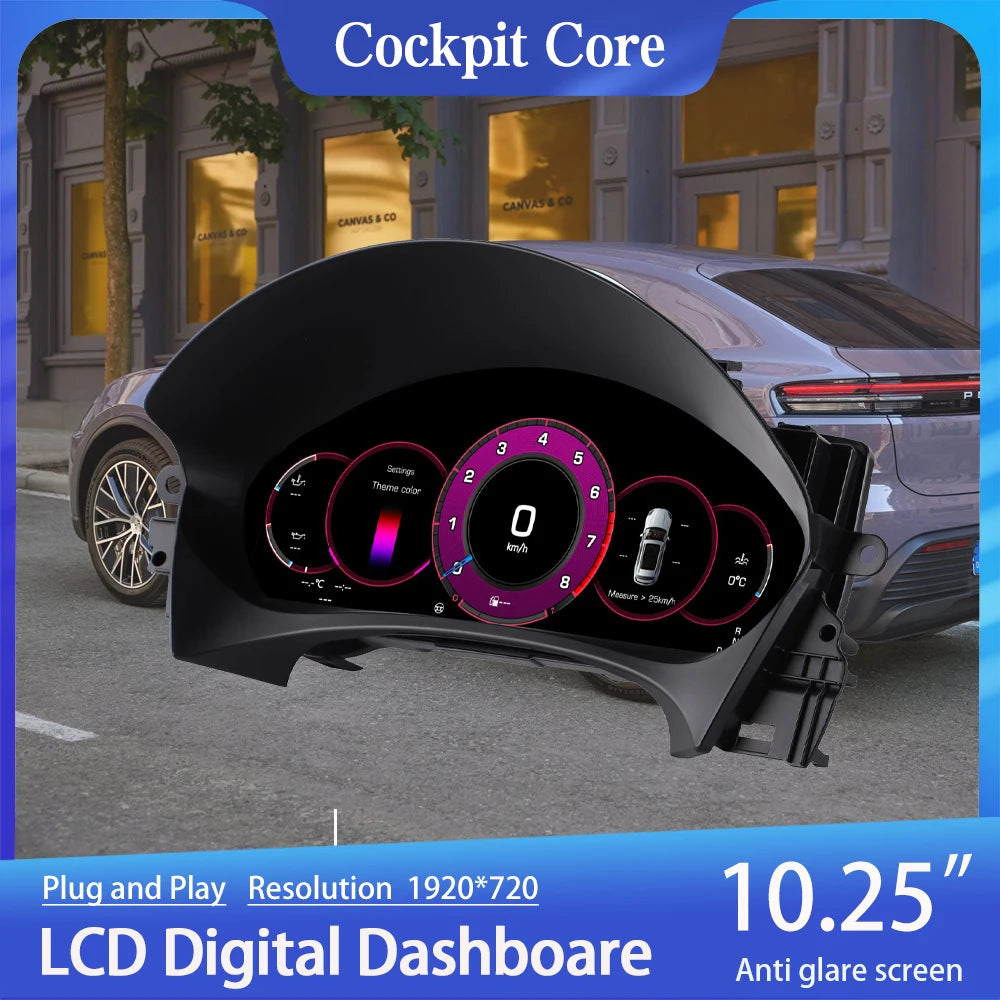 10.25 HD Digital Instrument Cluster For Porsche Macan 2014-2025 Wireless Carplay Speedometer, Dashboard, Gauge, Virtual Cockpit