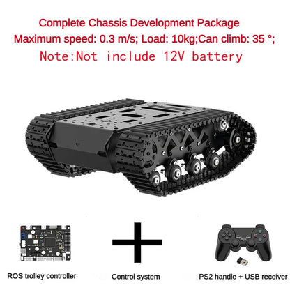 10KG Load Strong Shock Absorption Tank Chassis with Motor Suspension All Metal Tank Robot Kit Coding Motor Intelligent Robot Car