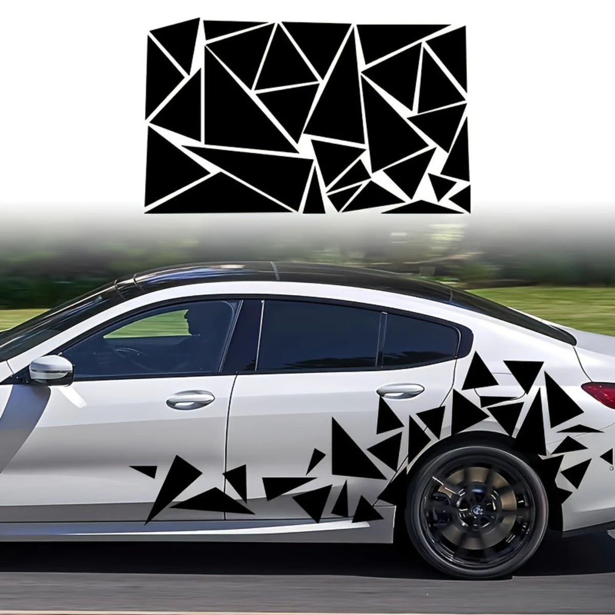 1pc Freestanding Triangles Graphics Car Sticker Decal Decoration SUV Truck Vehicle Camping Rv Vinyl car modification Sticker