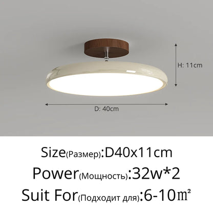 Retro Round LED Ceiling Light Living Room Light Home Hotel Lighting Fixture Bedroom Ceiling Lamp Vintage Children‘s Room Light