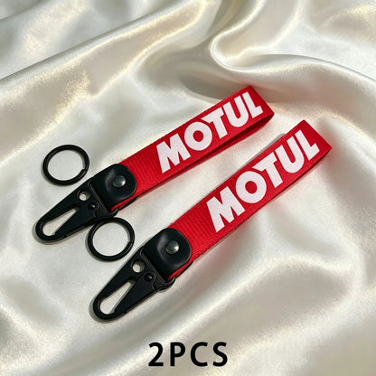 Motul Keychain Forged Metal on Leather Motorcycle Key Chain for Yamaha Suzuki Honda Kawasaki Ktm