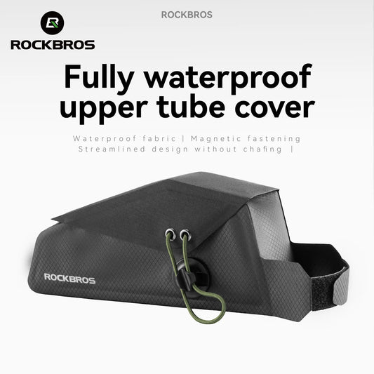 ROCKBROS Road Bicycle Bag Waterproof Gravel Bike Bag Front Frame Top Tube Bag 0.8L Cycling Storage Bag