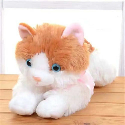 30/40cm Meowing Cat Plush Toy Kitten Cuddle Pillow Stuffed Soft Animals Plush Doll Baby Soothing Toy Kids Girls Birthday Gift