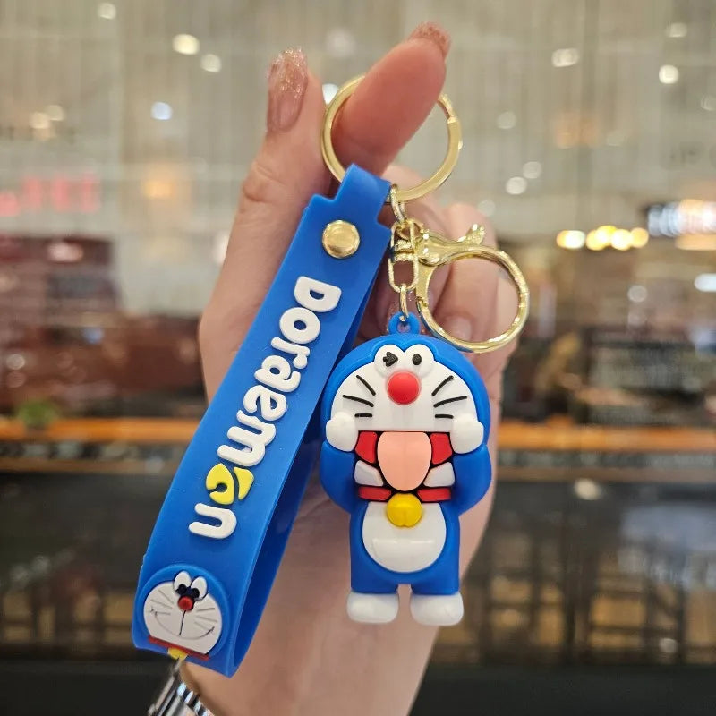 Cartoon Doraemon Keychain Cute Doll Dingdang Cat Car Keychain Backpack Pendant Kawayi Jewelry Toy Children's Birthday Gift