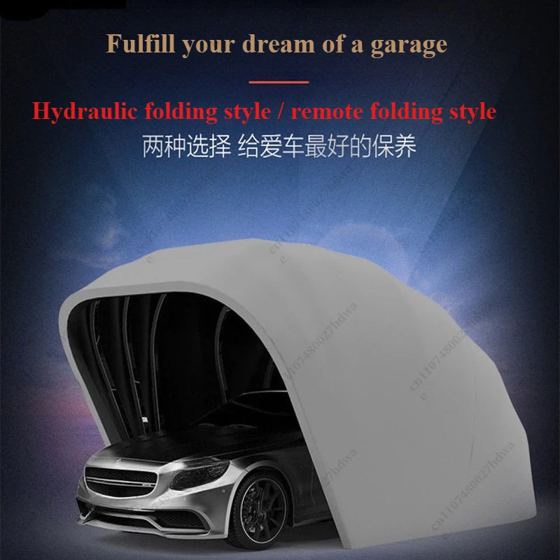 5.5m Semi-automatic Full-automatic Mobile Garage Anti-exposure Folding Retractable Carport Car Parking Shed Sunshade