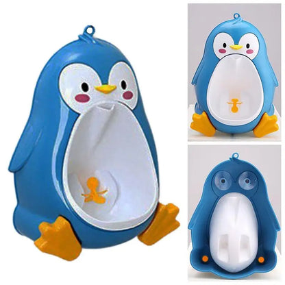 Potty Training Urinal Standing Urinal for Toddler Boys Wall Mounted Penguin-Shaped Toilet Training Pee Stand for Boys Nursery