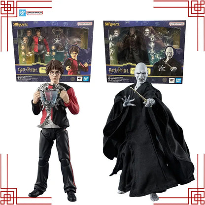 Bandai S.H.Figuarts Harry Potter The Goblet of Fire Model Kit Genuine SHF Harry Potter Lord Voldemort Moive Action Figure Toys