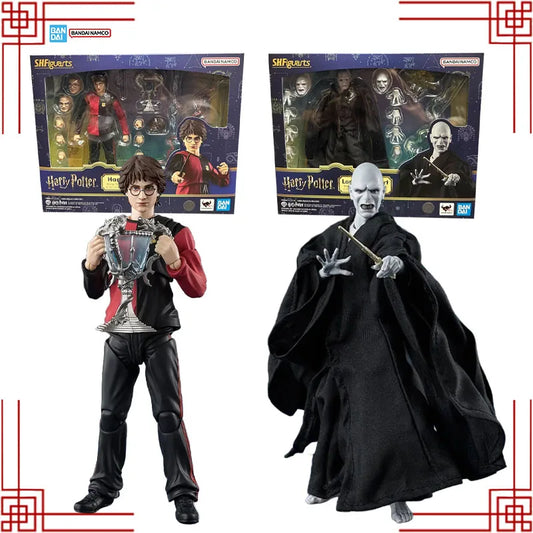 Bandai S.H.Figuarts Harry Potter The Goblet of Fire Model Kit Genuine SHF Harry Potter Lord Voldemort Moive Action Figure Toys