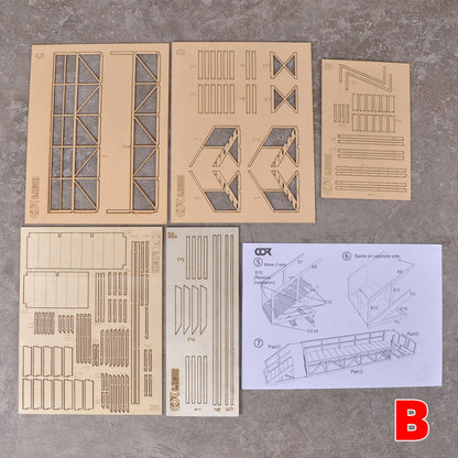 Assembly Architectural Model Miniature Tank Factory Repair Ladder Maintenance Ladder Scaffolding Diorama Scale Model Kit 1/35