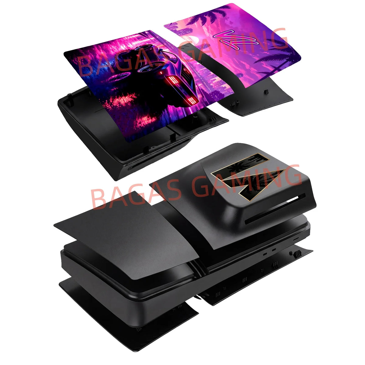 New GT Faceplate for PS5/Slim/Pro Disc Edition Anti-Scratch Case ABS Replacement Cover Skin for PS5 Console CD-ROM Accessories
