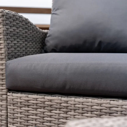 Waterproof European Style Patio Wicker Lounge Sofa Outdoor Conversation Sets Modern Rattan Garden Furniture Hotel Armchairs